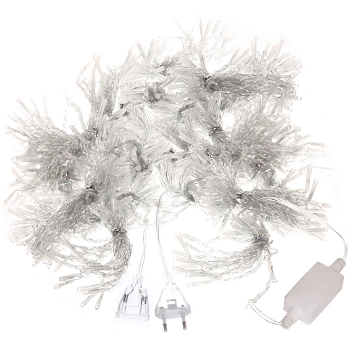 Гирлянда для дома ЗАНАВЕС Мерцание ш3,0 в2,5 м 480 ламп LED, прозрачпров, авторежим, IP-20, Теплый белый (возможность соединения)_3