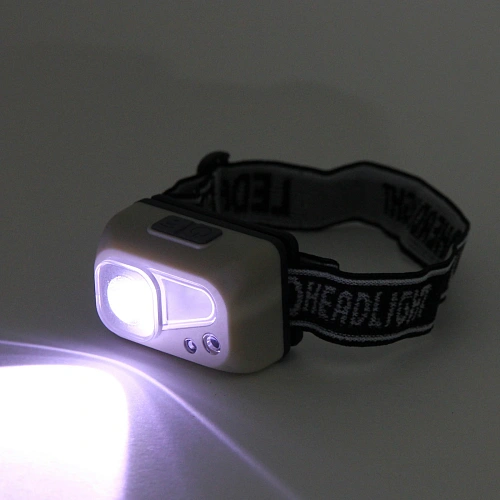 Фонарь налобный 6 режимов, 4LED, аккумуляторная батарея 400mAh USB S4_11