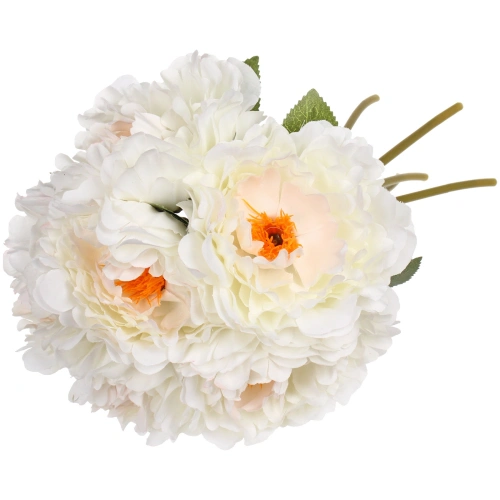 Искусственные цветы "Пионы" 28см букет 6 шт белые