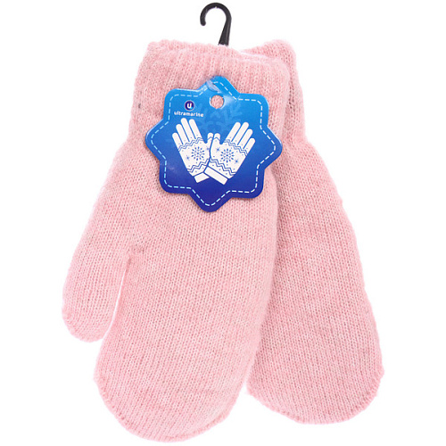 Варежки женские с утеплителем "NEHOLOD", цвет английский пудровый, (пакет с подвесом)