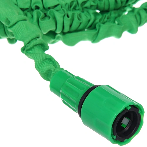 Шланг растягивающийся Чудо до 40м в наборе с пистолетом и коннекторами, цвет зеленый _3