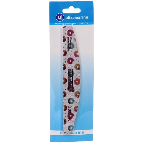 Пилка наждачная профессиональная "ЭЛЛА", пончики, 100/180грит, 2,8*17,8см (блистер Ultramarine)
