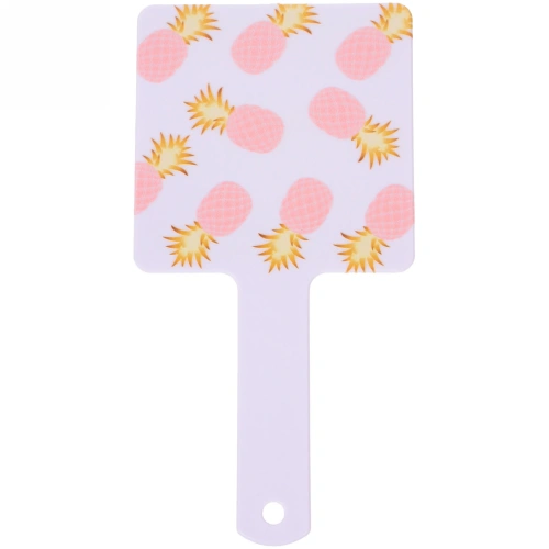 Зеркало косметическое с ручкой "Cute look - Харизма", квадрат, 12*23,5 см (карт коробка)