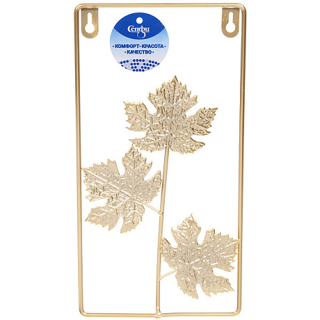 Панно металлическое "ЛАРСА", цвет золото, 15*28,5см (лейбл Селфи)