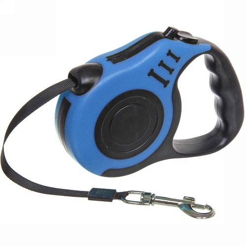 Поводок-рулетка Дог 5м до 15кг цвет голубой Ultramarine_4