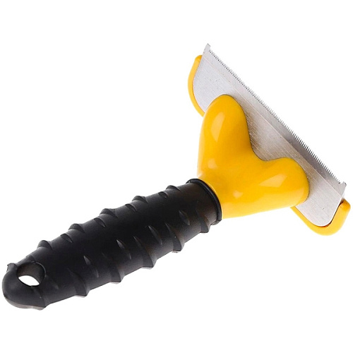 Расческа - пуходерка для вычесывания подшерстка ЛАПКИ и ЦАРАПКИ, цвет как на фото, 1015см (блистер)_9