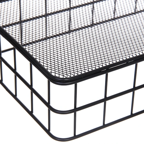 Корзинка металлическая настольная ЛОФТ ТАМБЛ, цвет черный, 25166см (Лейбл Селфи)_4
