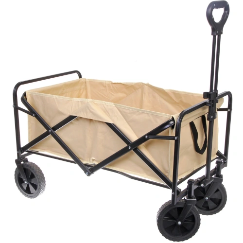 Тележка садовая складная 4 колеса 94*53*54/99см. бежевая