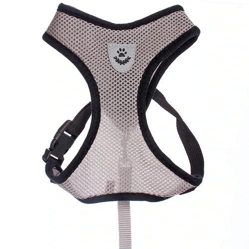 Шлейка с поводком 118см Sweet puppy размер L, цвет серый_4