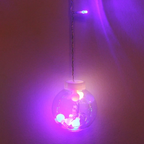 Гирлянда для дома БАХРОМА Снежный шар ш2,5 м в0,60,9м 138 лампы LED, d-8 см, Мультицвет (возможность соединения)_16