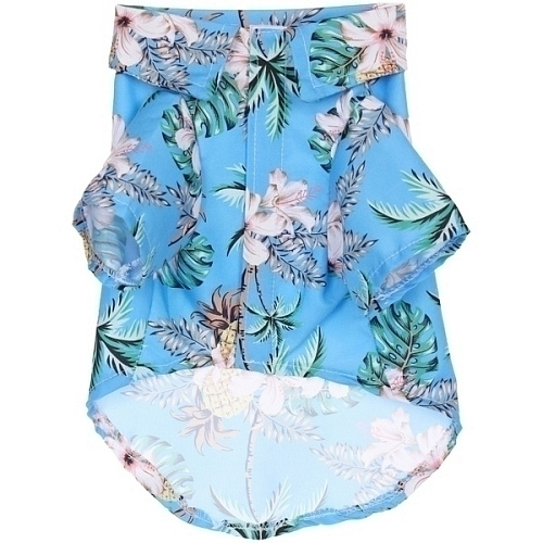 Рубашка для собак и кошек малых и средних пород СТИЛЬНЫЙ БРО, принт пальмы, размер M_4