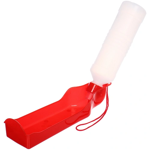 Поилка портативная прогулочная ЛЮБИМЫЙ БРО, цвет красный, 25,5см 500мл _3