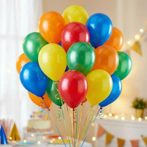 Воздушные шары 25 шт, 10"/25см Радуга цвета (микс)