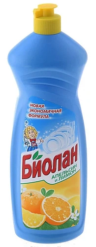 Средство для мытья посуды БИОЛАН ЖМС Апельсин и лимон 1000 мл.