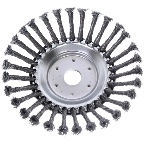 Щетка для триммера круглая из стальной проволоки диаметр 200мм, посадочное 25.4мм