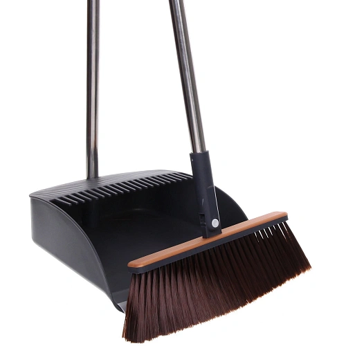 Набор для уборки, щетка для пола с совком Disco серый 1103_6