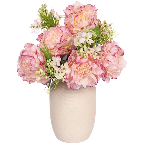 Искусственные цветы Пионовое наслаждение 46см 5 цветков сиреневые_6