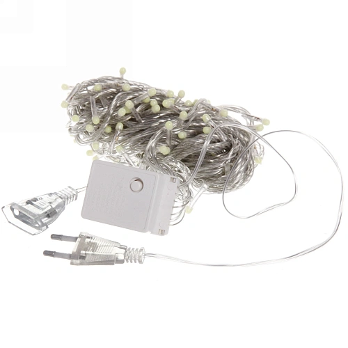 Гирлянда для дома Bright light 9,5м 100 ламп LED прозрачпров,8 реж, IP-20, Белый (возможность соединения)_4