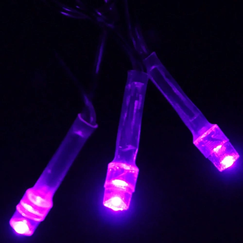 Гирлянда для дома  2,5м 24 лампы LED прозрачпров Фиолетовый_15
