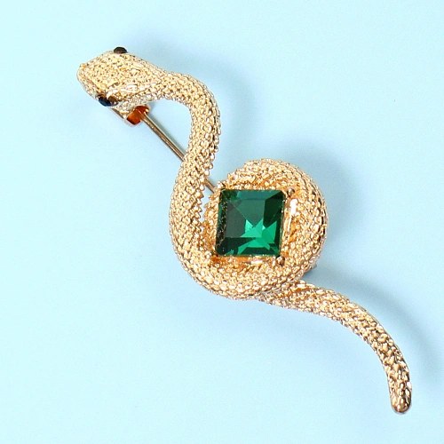 Брошь Best Podarok - Химера, цвет камня бирюзовый, 4,61,5см_3