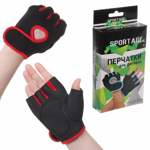 Перчатки для фитнеса, р-р L, красный