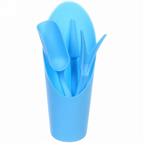 Набор садовых инструментов Алоэ для пересадки саженцев,суккулентов 4 предмета, цвет голубой_6