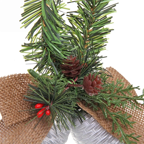 Украшение новогодние Зимний колокольчик 191013 см, серебро_4