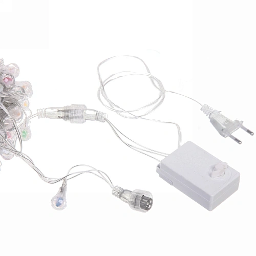 Гирлянда для дома НИТЬ Сияющая капля 10 м 60 ламп LED, прозрпров, 8 реж,IP-20, Мультицвет (возможность соединения)_8