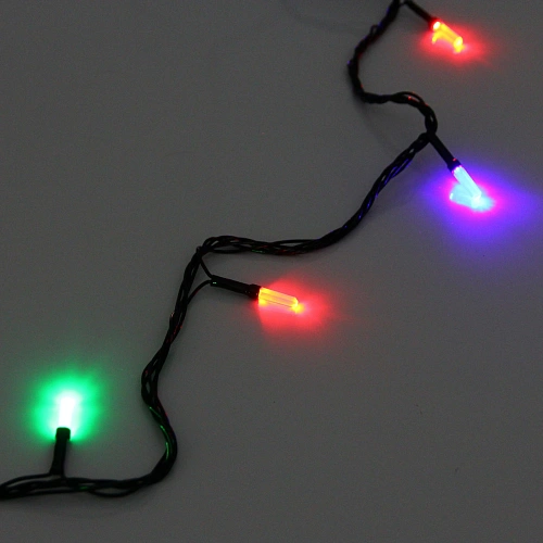 Гирлянда для дома Кристаллы  5 м 36 ламп LED черный пров, 8 реж, IP-40, Мультицвет (возможность соединения)_17