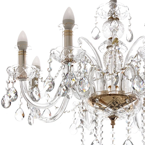 Люстра подвесная в стиле барокко Bottega 840Вт 25-S9014 со стеклянными основаниями_8