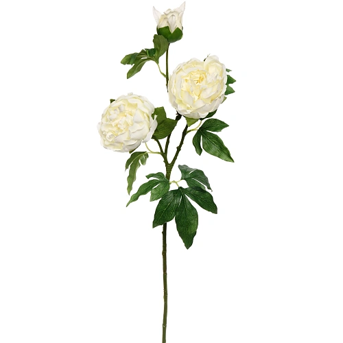 Цветок искусственный "Natur" 78см Пион белый