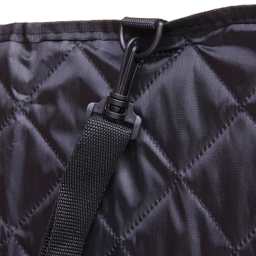 Автогамак для перевозки животных Место Бро, цвет черный, влагозащ ткань, ремень для крепл к ошейнику, 133140см_12