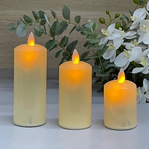 Сувенир с подсветкой "Свеча - Пандора" 5*7/9/12,5 см (набор 3 шт)