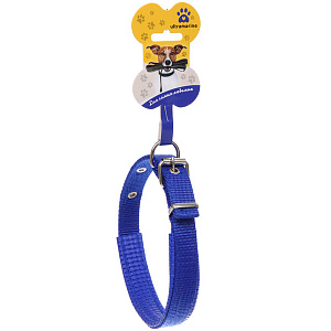 Ошейник для собак однотонный "ЗООЛЕНД БРО", цвет синий, 2*48см (бирка)