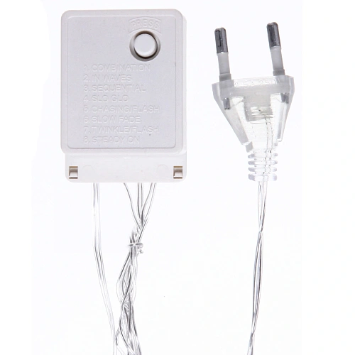 Гирлянда для дома БАХРОМА ш1,5м в3050см 48 ламп LED, прозрачнпровод, 8 реж, Синий_18