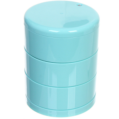 Органайзер для хранения МАРЦИПАН, цвет голубой, три отделения, 10513см (упаковка коробка)_5