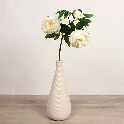 Цветок искусственный Natur 78см Пион белый_6