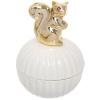 Шкатулка керамическая "GOLD Podarok", белочка, цвет белый, 11*9*3см (в инд. коробке)