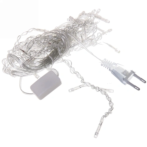 Гирлянда для дома БАХРОМА Мерцание ш1,5м в40 см 48 ламп LED, прозрачн провод, авторежим, IP-20, Мультицвет (белое мерцание)_4