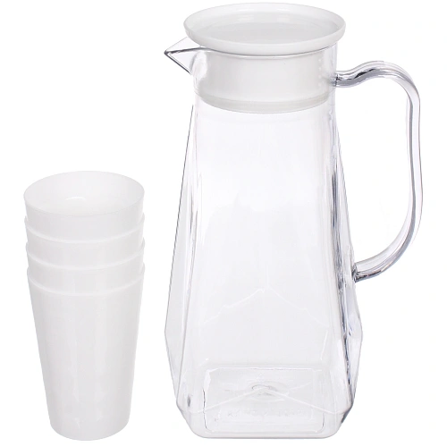 Кувшин пластиковый 17л Летний хит в наборе с 4-мя стаканами 200мл_3