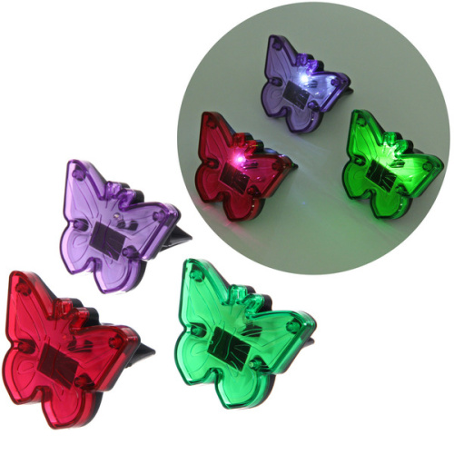 Светильник на солнечной батарее "Бабочка Флора" 9*6 см, в ассортименте (цвет свечения белый)