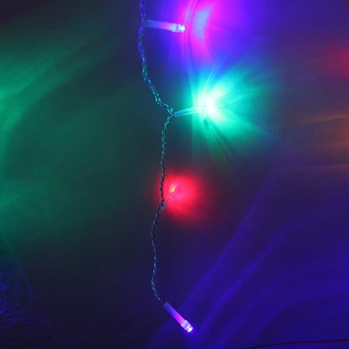 Гирлянда для дома БАХРОМА Мерцание ш1,5м в3050 см 48 ламп LED, прозрачн провод, авторежим, IP-20, Мультицвет_12