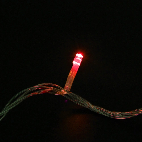 Гирлянда для дома  5,5м 50 ламп LED прозрачпров,8 реж, IP-20, Красный_25