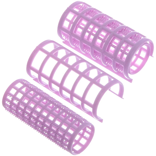 Бигуди пластмассовые с зажимом 8шт, цвет микс, d=30мм_12