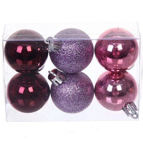 Набор ёлочных украшений Сказочная зима 45 предметов, РубинРозовыйЛаванда_10