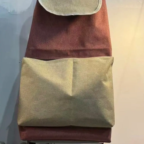 Тележка хозяйственная с сумкой (98*36*24см, колеса 15см,грузоподъемность до 30 кг) F бордовая