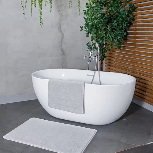 Комплект ковриков для ванной и туалета My Crystal 60*100 и 50*60 Модерн классик,светло-серый 