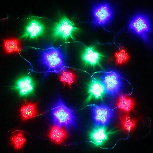 Гирлянда для дома 4,0 м 20 ламп LED с насадками АНГЕЛ, прозрачпров, авторежим,IP-20 RGRB (возможность соединения)_6