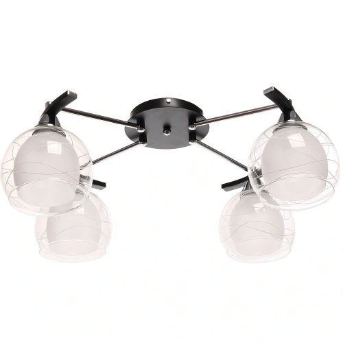 Люстра 4*40Вт Е27 55*40*22см черный хром 3-M122/4A УЦЕНКА