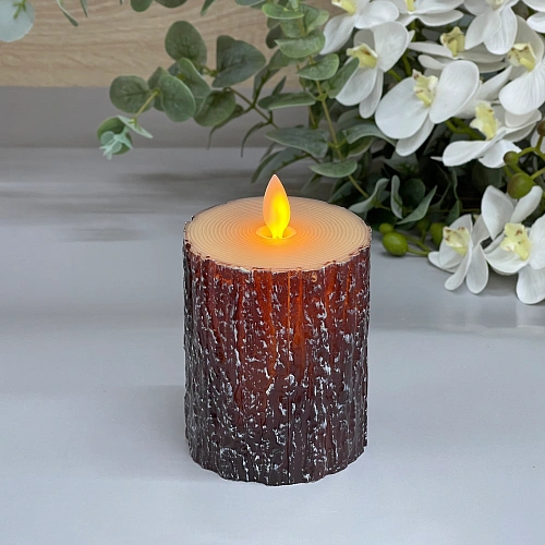 Сувенир с подсветкой "Свеча - Дерево" 7,5*10 см (работает от батареек 3 ААА)